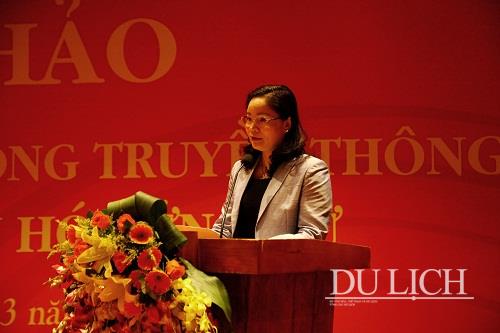 Thứ trưởng BVHTTDL Trịnh Thị Thủy phát biểu tại Hội thảo